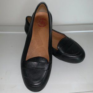 Fitflop Black Leather Loafer
